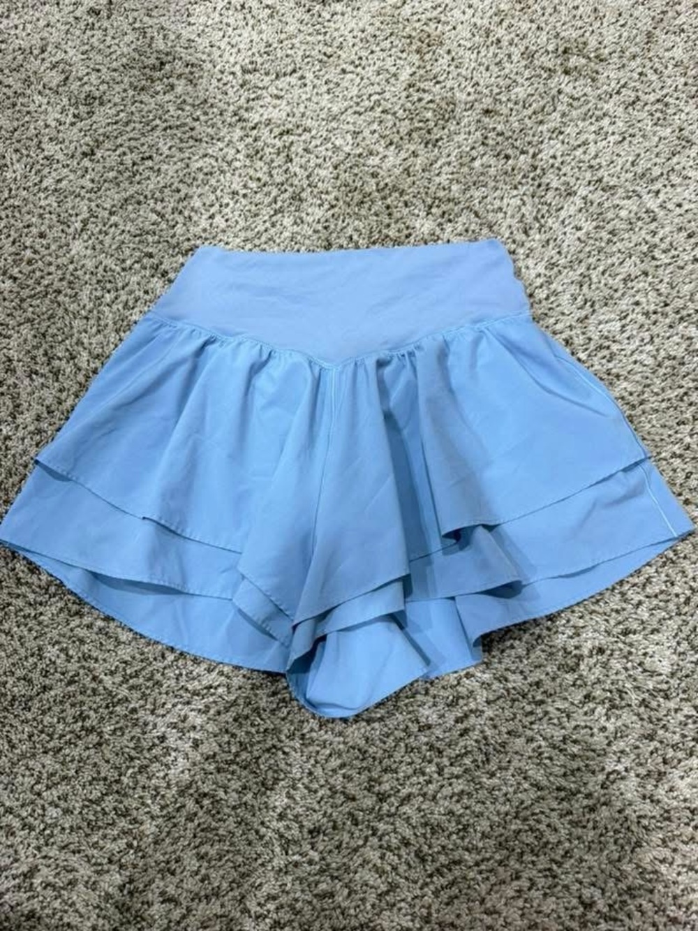 aerie Light Blue Layered Ruffle Skort - Picture 1 of 1